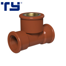 Water Supply High Pressure PVC Pipe Fittings Brass Equal Tee
